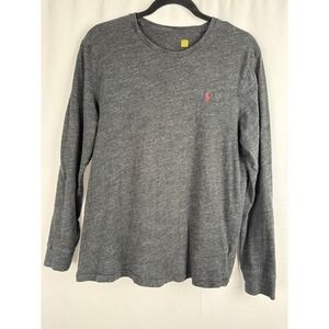 Polo Ralph‎ Lauren Long Sleeve T-Shirt Soft Cotton Casual Charcoal Mens Size S